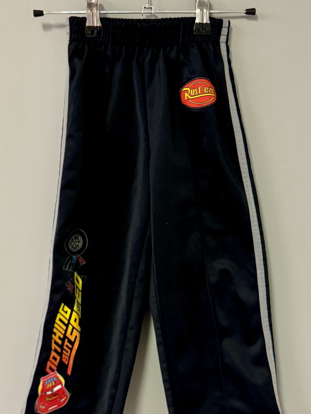 Kids Black Rust-eze Racing Joggers with Side Stripe